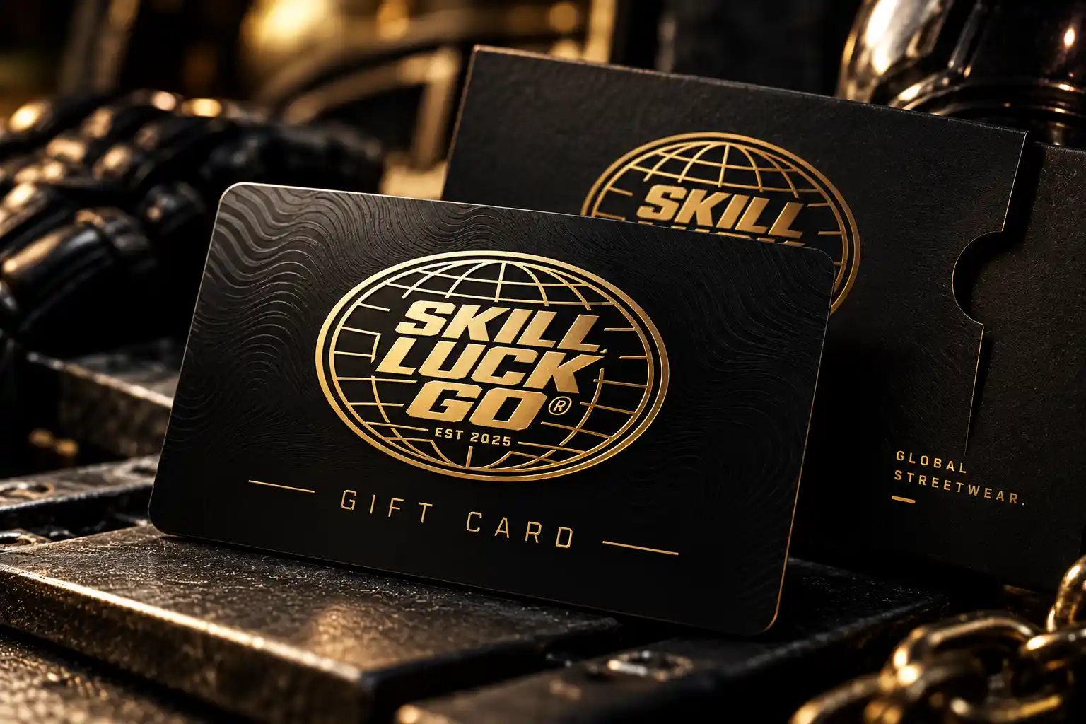 Skill Luck Go gold digital gift card cinematic artwork